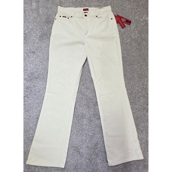 Chaps Pants - Chaps Denim Womens Corduroy Pants Vintage Ivory Stretch St Leg Size 6 NWT 286